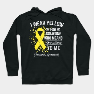 I Wear Yellow Shirt Sarcoma Cancer Yellow Ribbon Awareness Hoodie